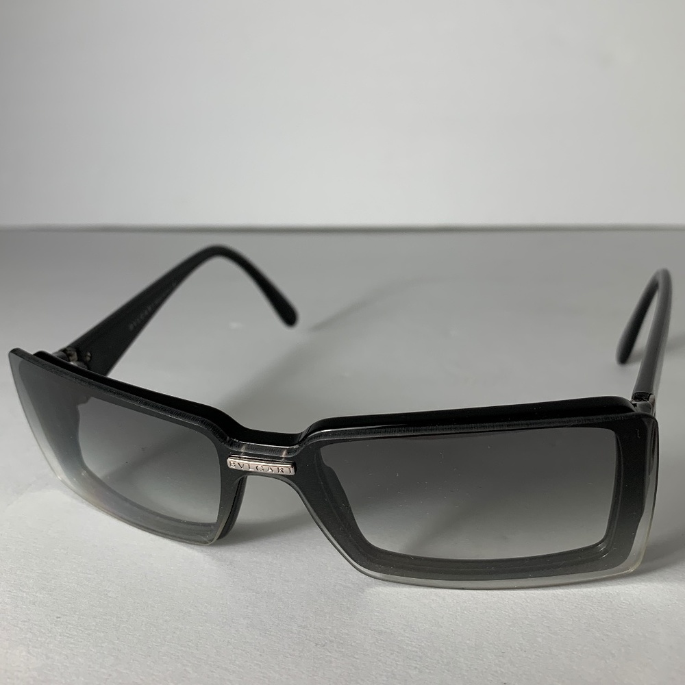 Bulgari Black Rectangle Sunglasses